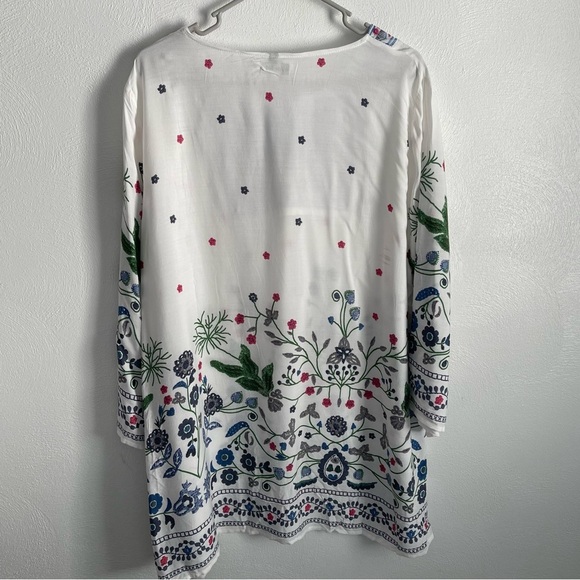 Zoeful women’s embroidered blouse size 3X NWT gives Johnny was vibes boho - Picture 3 of 16